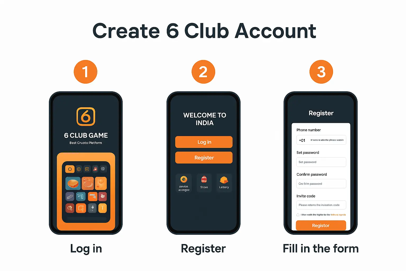 6Club Register Page Illustration – Create Your 6 Club Account